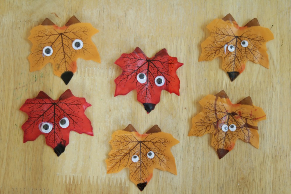 Craft Idea Leaf Foxes Quite Frankly She Said