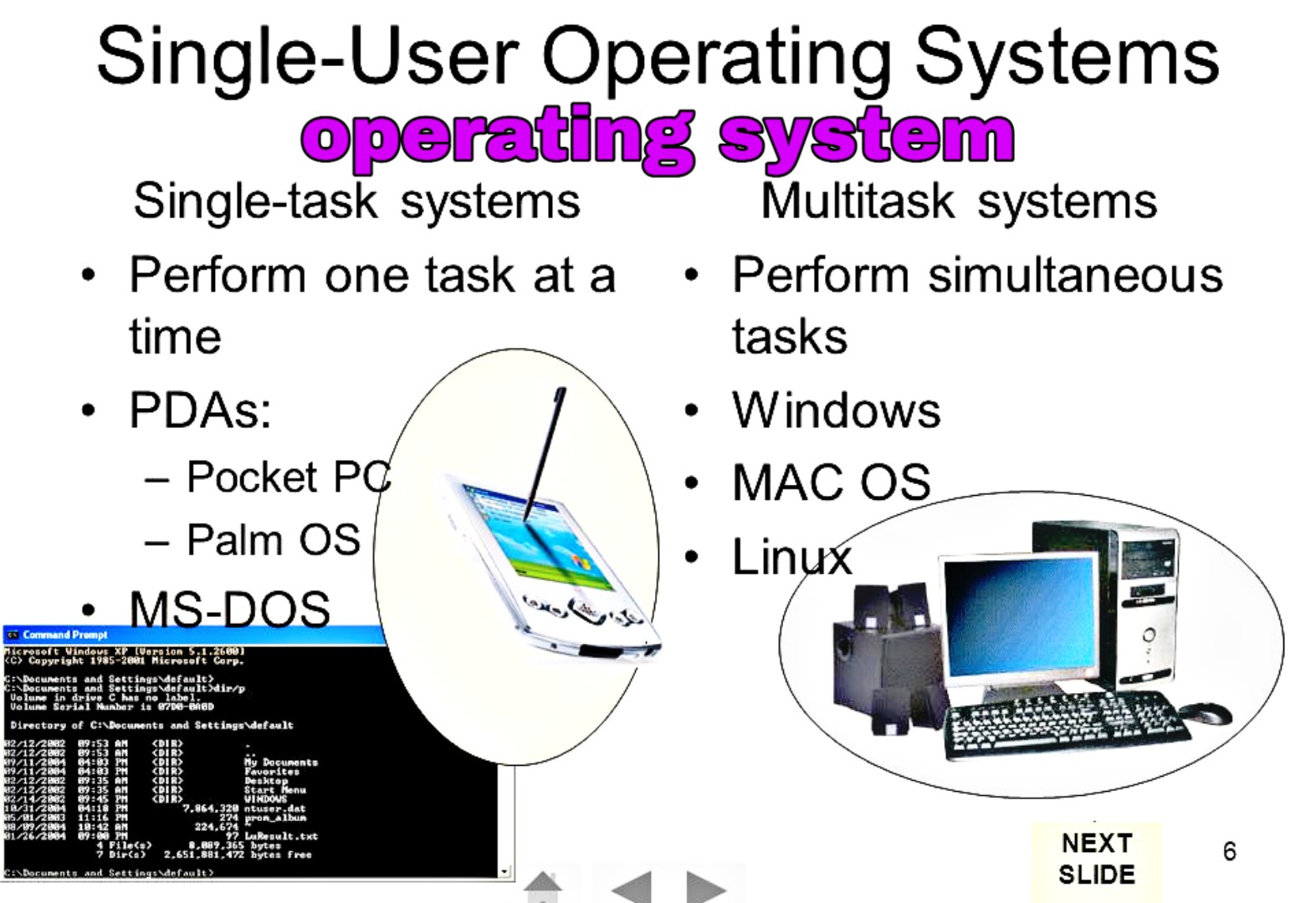 Types of Operating System - Menapal khostai