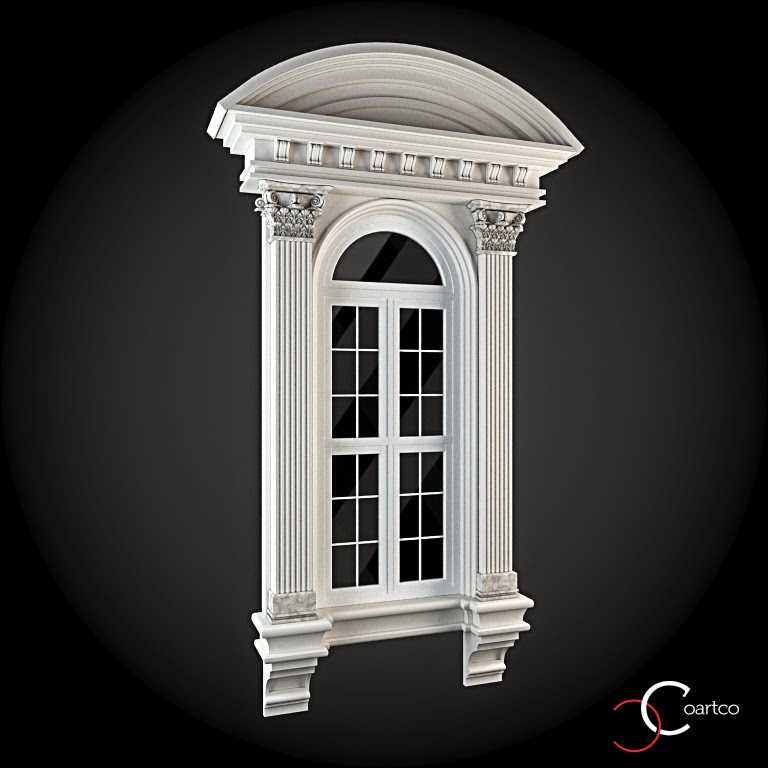 Ornamente Geamuri Exterior Cod: WIN-055 Ornamente Geamuri Exterior, Arcada, fatade case cu profile decorative polistiren, profile fatada, Model Cod: WIN-055