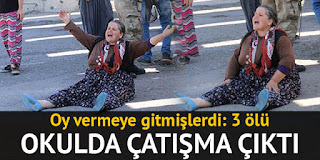 oy verme kavgası 3 ölü