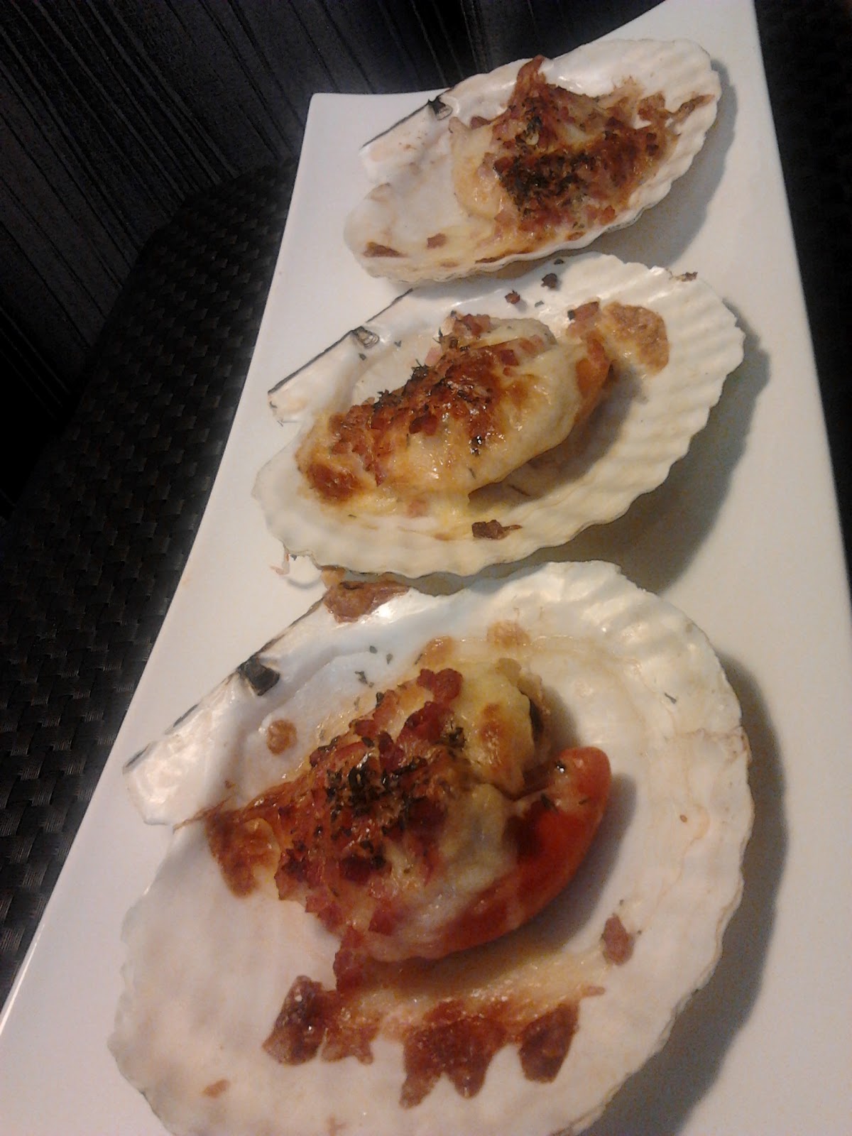 Baked Scallops with Cheeze, Bacon and Parsley Shan's Recipes