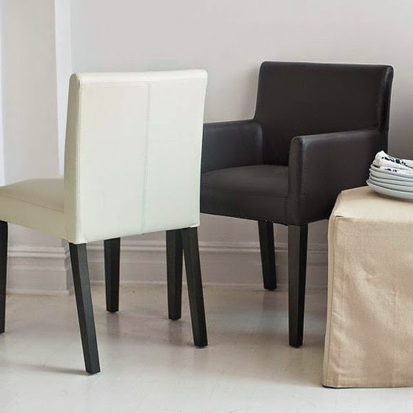 Beautiful examples of leather chairs for dining room!