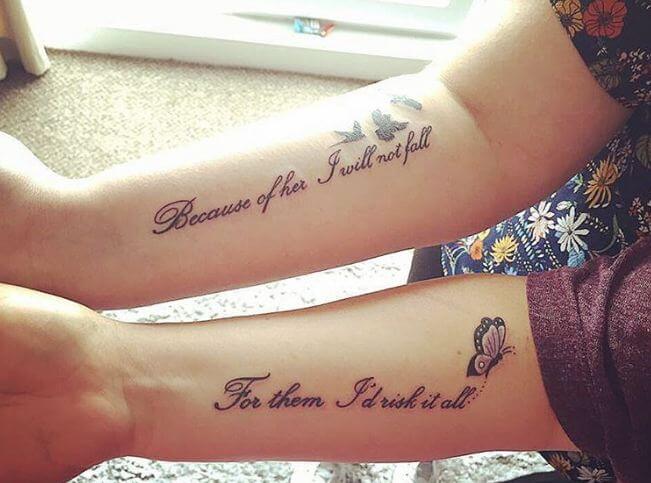 3. "The bond between a mother and daughter is unbreakable" tattoo - wide 6