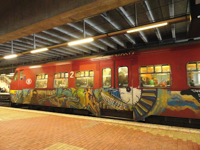 art on train