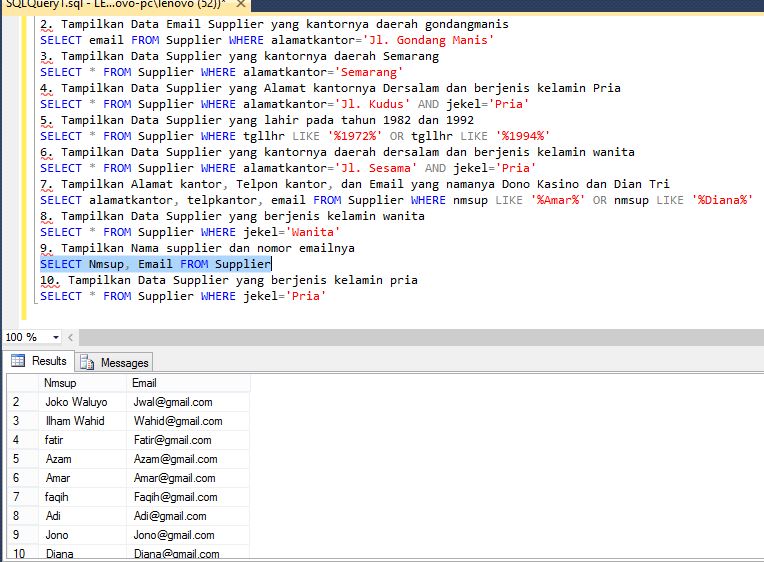 Tugas 2 pemrograman SQL ~ umamemo