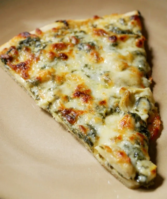 Spinach Artichoke Alfredo Pizza