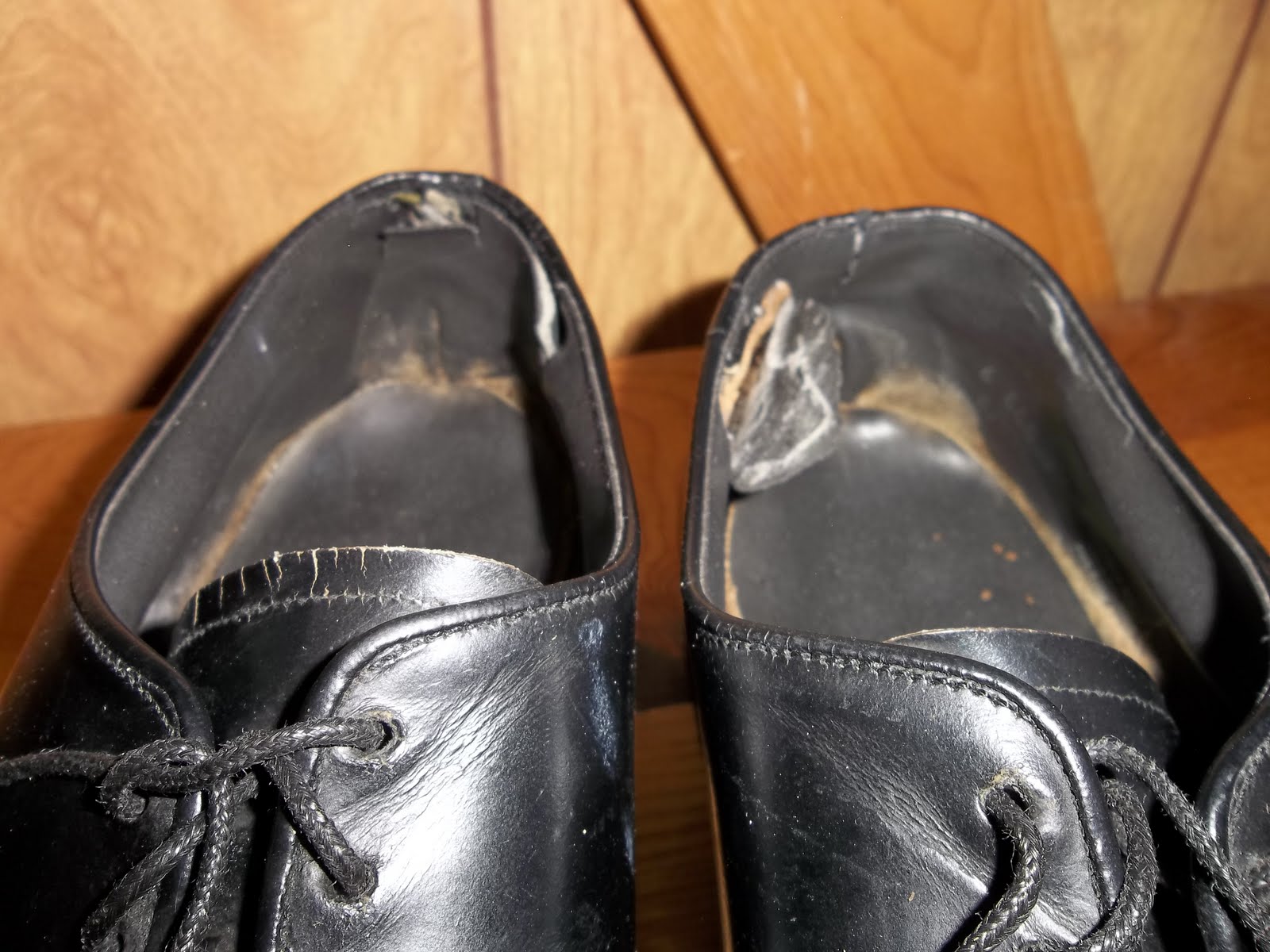 Edgewood Drive Shoe Repair WornOut Heel Counter Replacement Before