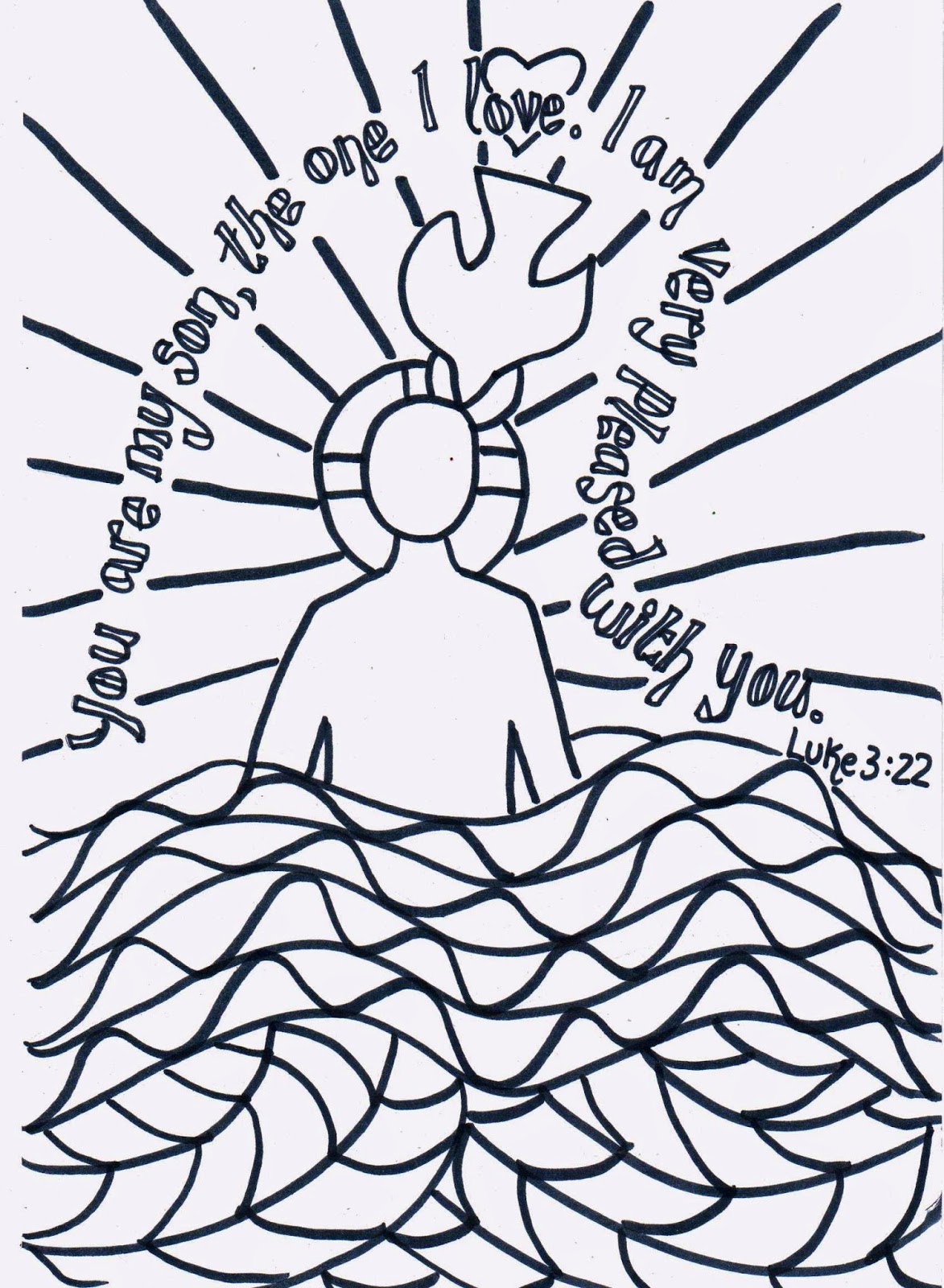 Flame: Creative Children's Ministry: Reflective Colouring: The Baptism