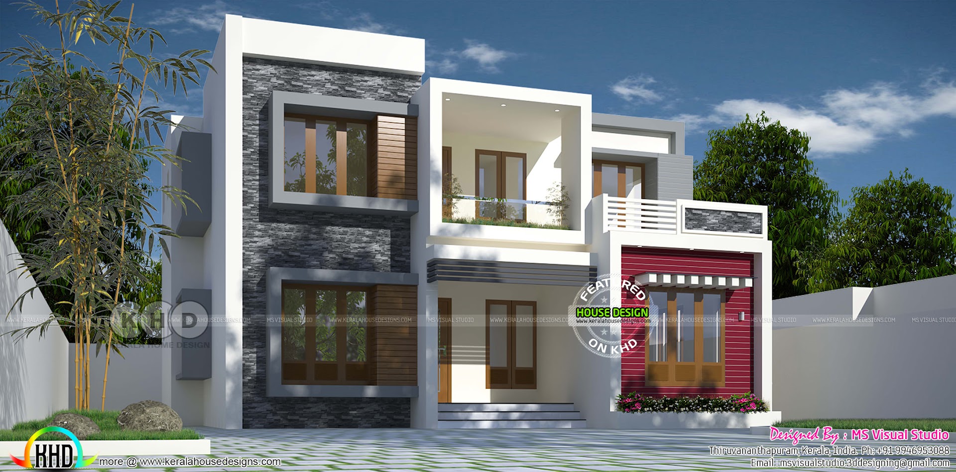 1962 Square Feet 4 Bedroom Contemporary Home Kerala