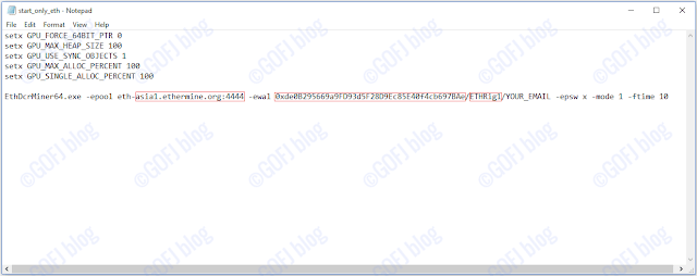 Ethereum mining Start bat file edited Ethereum mining Start bat file