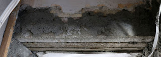The lintel is in place The lintel is in place