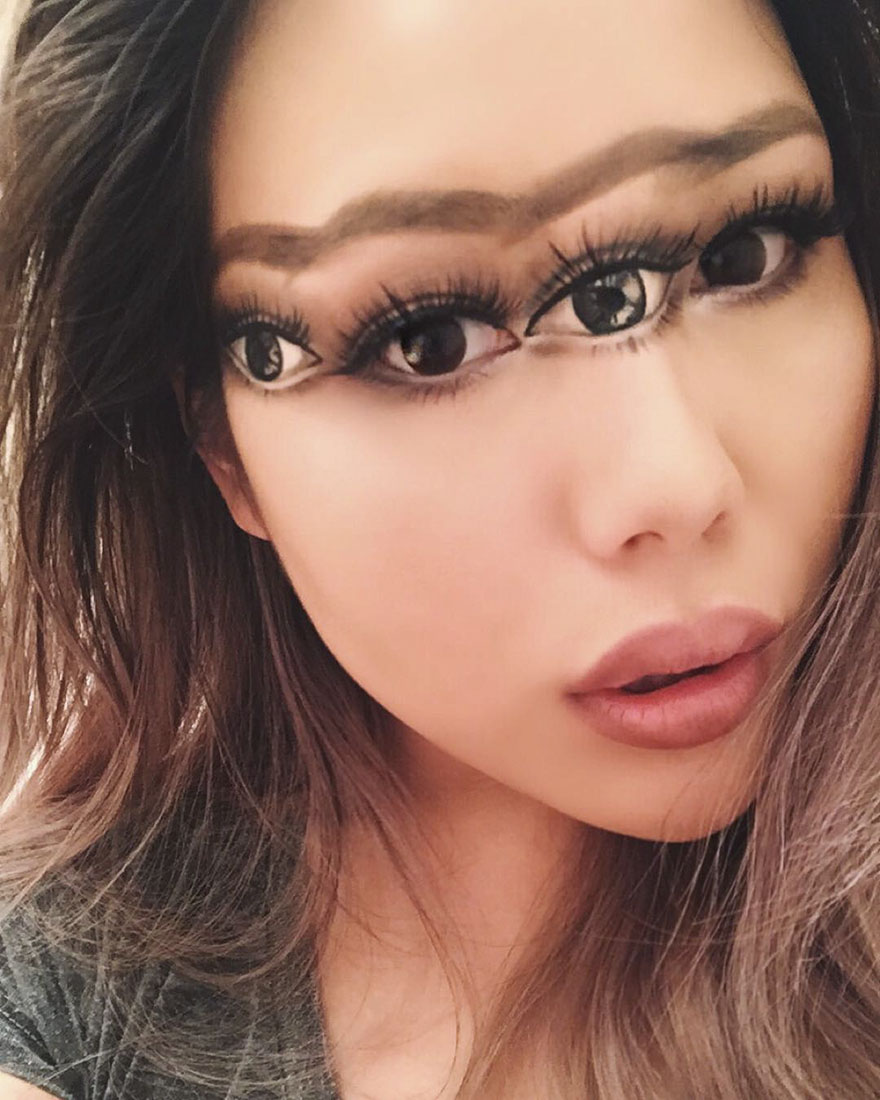 #15 - Woman Gives Up Teaching To Create Optical Illusions With Makeup, And It’s Messing With Our Minds #15 - Woman Gives Up Teaching To Create Optical Illusions With Makeup, And It’s Messing With Our Minds