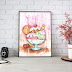 Ice Cream Watercolor Painting