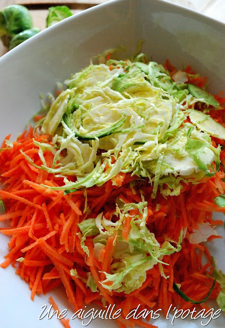 salade Coleslaw aux choux de Bruxelles 