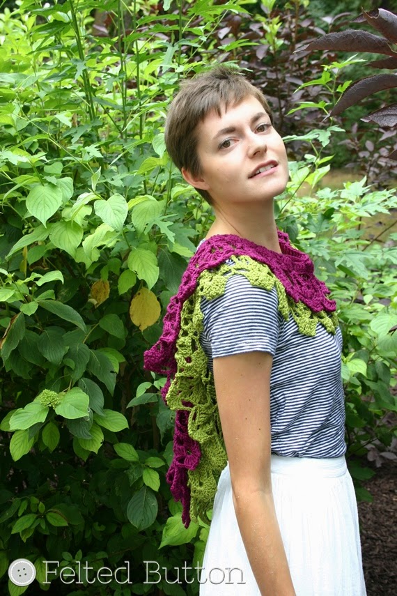 Garden Terrace Infinity Scarf crochet pattern by Susan Carlson of Felted Button