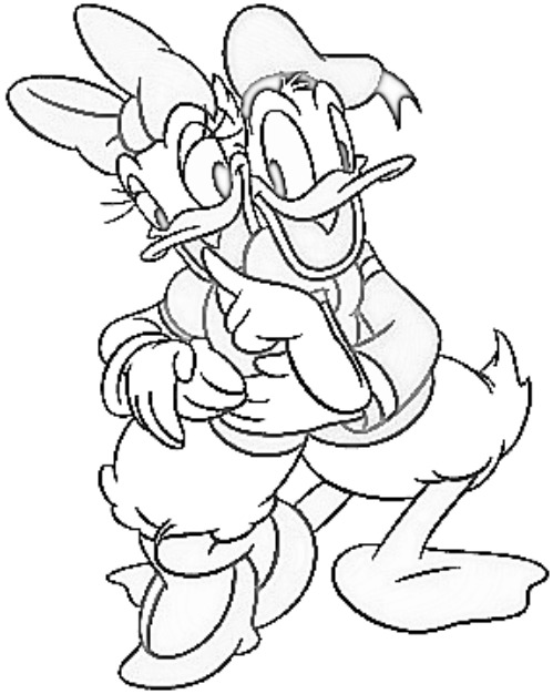 daisy duck and donald duck coloring pages - photo #47