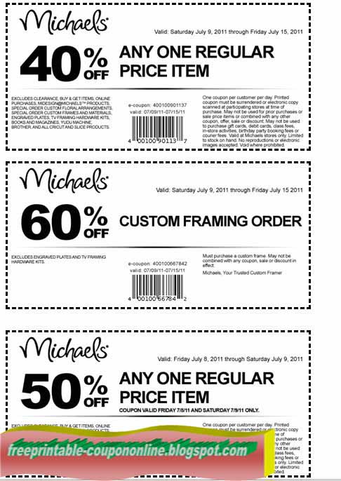 Michael discount coupons