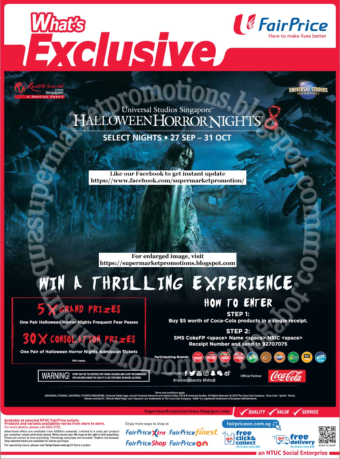 NTUC FairPrice Coca Cola Win Halloween Horror Nights 8 14 20