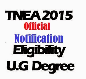TNEA 2015 Official Notification - Anna University