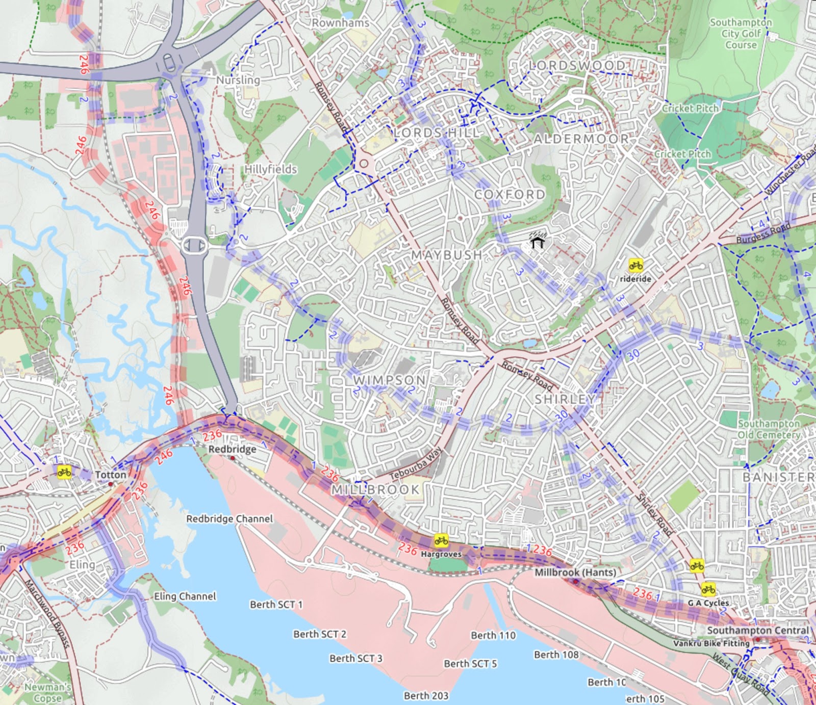Cyclists Dismount Defining and Signing Southampton City Cycle Route 2
