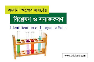 Indentification of Inorganic Salts