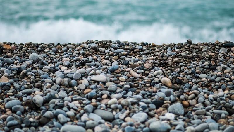 Ocean Shore Filled with Stones