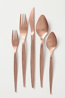 Bronze fork & spoon