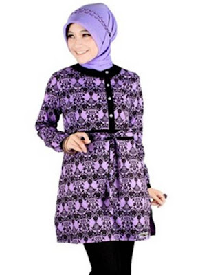 model atasan batik wanita muslimah model atasan batik wanita muslimah