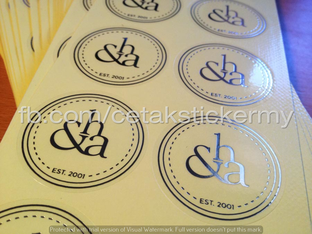 Sticker/ Label Printing Kuala Lumpur, Malaysia Hot Stamp Sticker