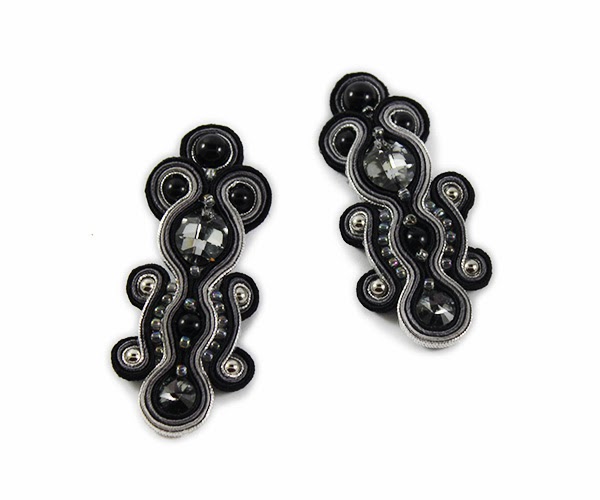  soutache earrings, soutache handmade jewelry