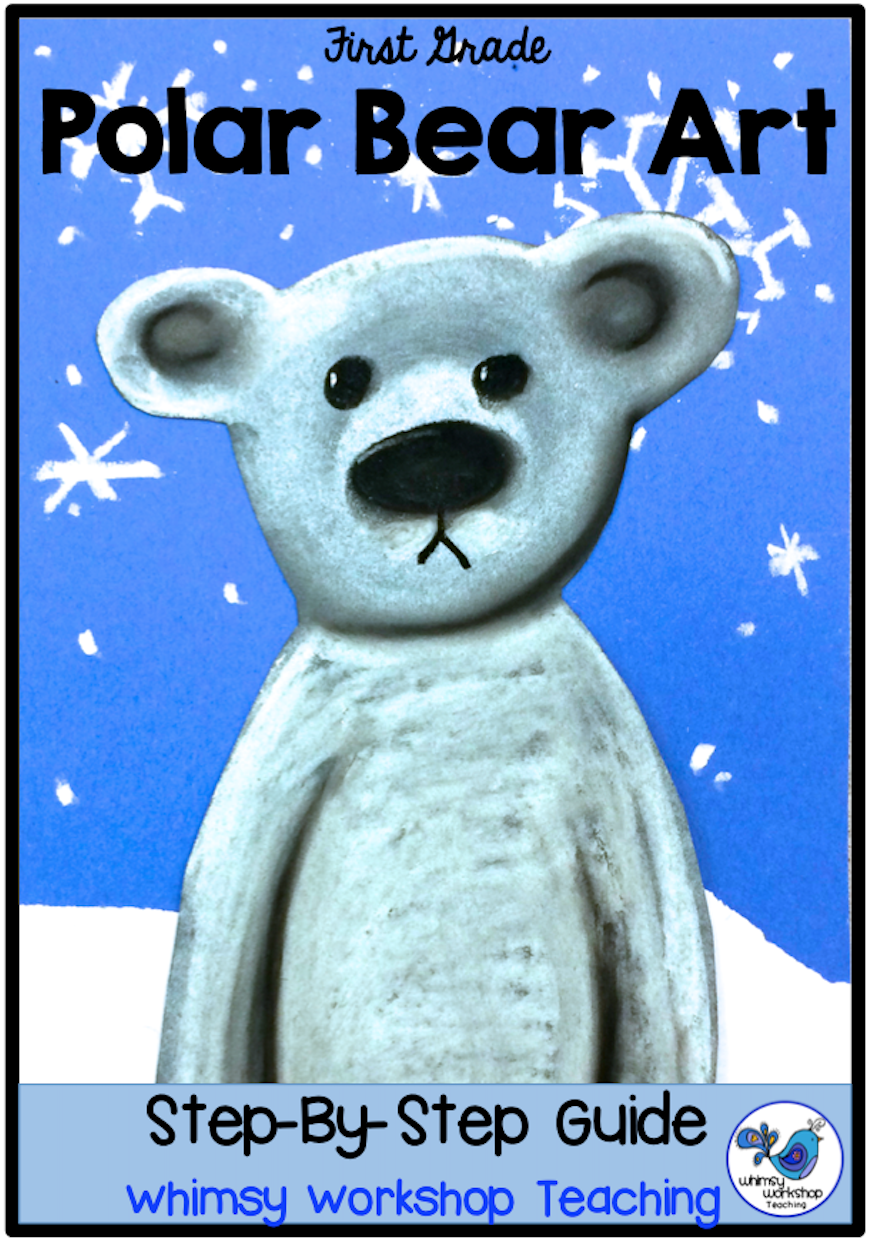 Adorable polar bear art step by step tutorial and photos of results