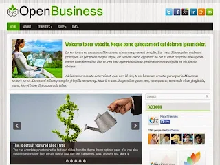Screenshots of the free Open Business for WordPress Theme Responsive