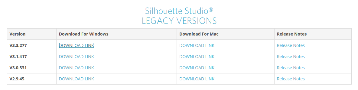http://www.silhouetteamerica.com/software/silhouette-studio/legacy-software
