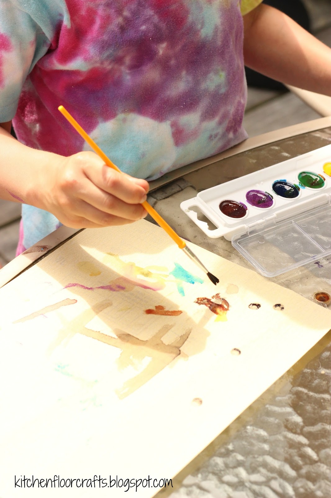 Kitchen Floor Crafts Paint on Sandpaper