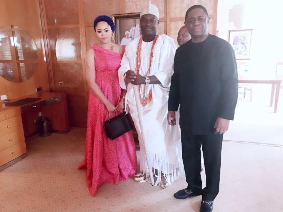 a Femi Fani-Kayode and wife Precious pay courtesy visit to Ooni of Ife (photos)