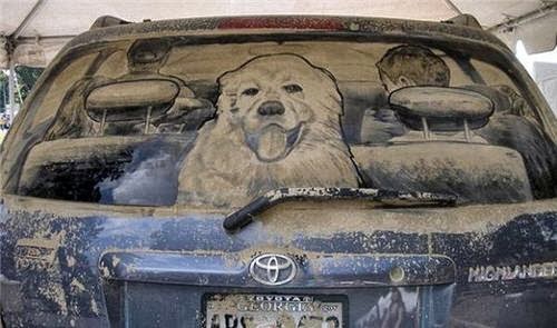 On the Road: Rear Window - Scott Wade's Dirty Car Art