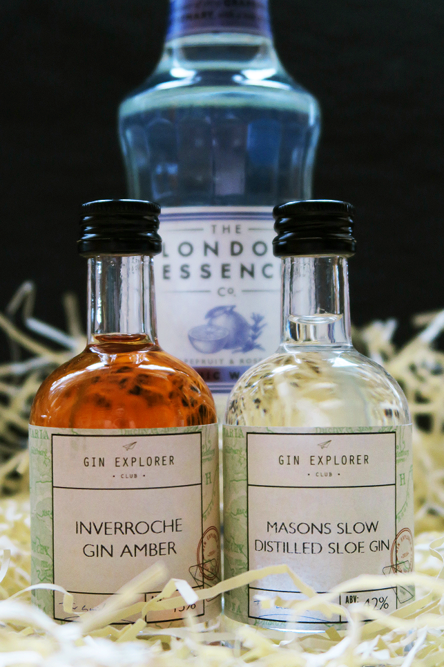 Inverroche Gin Amber and Masons Slow Distilled Sloe Gin in the The Gin Explorer Club January Box