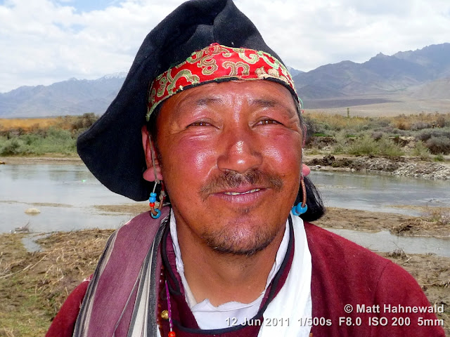 people, portrait, street portrait, headshot, Northern India, Ladakh, Leh, Ladakhi man, traditional costume, goncha, Facing the World, © Matt Hahnewald