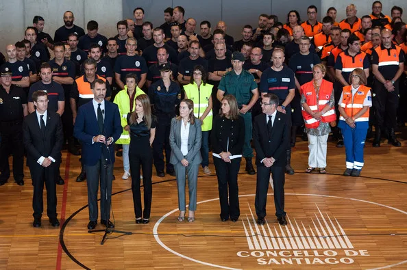 Prince Felipe and Princess Letizia visit the Emergency services after a train crash killed 78 in Santiago de Compostela