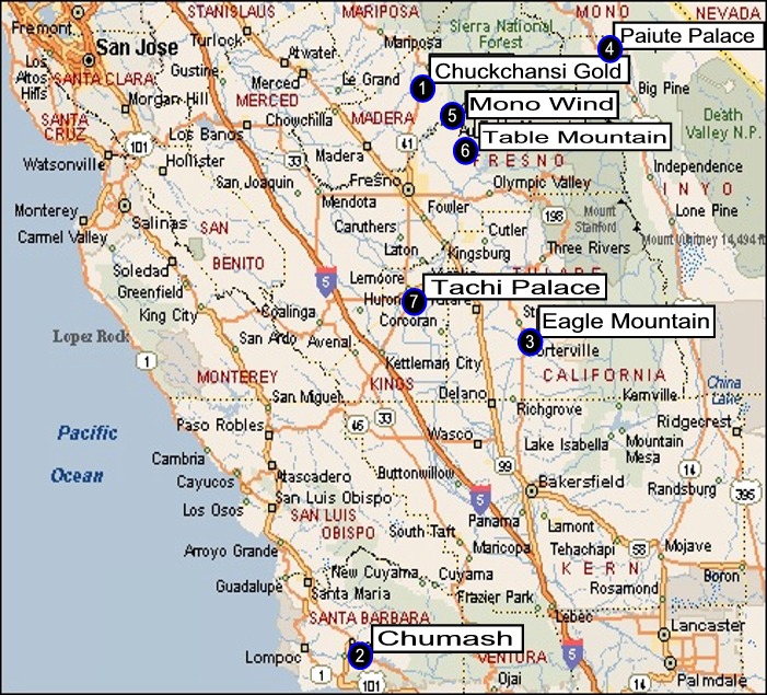 news tourism world: Map of Central California Area