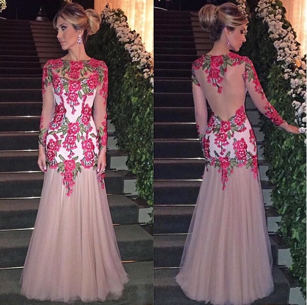 isabella narchi vestido com aplicação