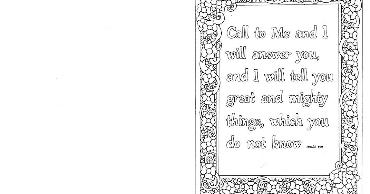 Coloring Pages for Kids by Mr. Adron Printable Encouragement Verse