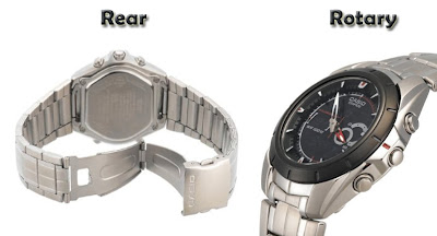 Casio Men's EFA119BK-1AV Ana-Digi Edifice Thermometer Bracelet Watch