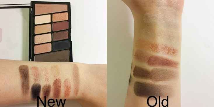 wet n wild coloricon 10 Pan Eyeshadow Palette old vs new Nude Awakening swatches wet n wild coloricon 10 Pan Eyeshadow Palette old vs new Nude Awakening swatches