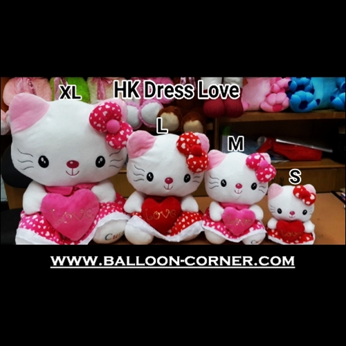 Boneka HELLO KITTY Dress Love (Ukuran S, M, L, XL)