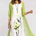 Floral Sleeves Midi Shift Dress