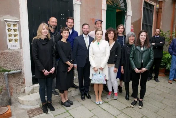 Prince Guillaume and Princess Stephanie visited Luxembourg, Belgium and Scotland pavilions in 57th Biennial of Contemporary Art in Venice