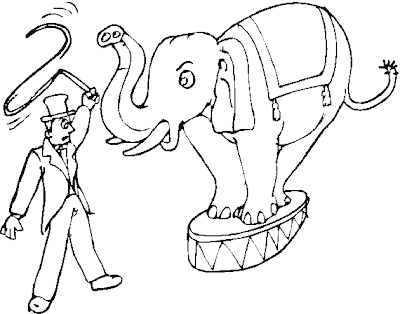 Circus Elephant Coloring Pages