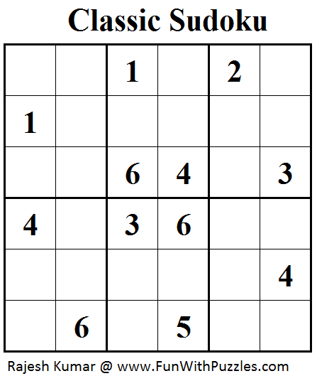 Classic Sudoku (Mini Sudoku Series #41)